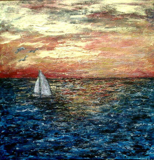 Sunset on the Sea